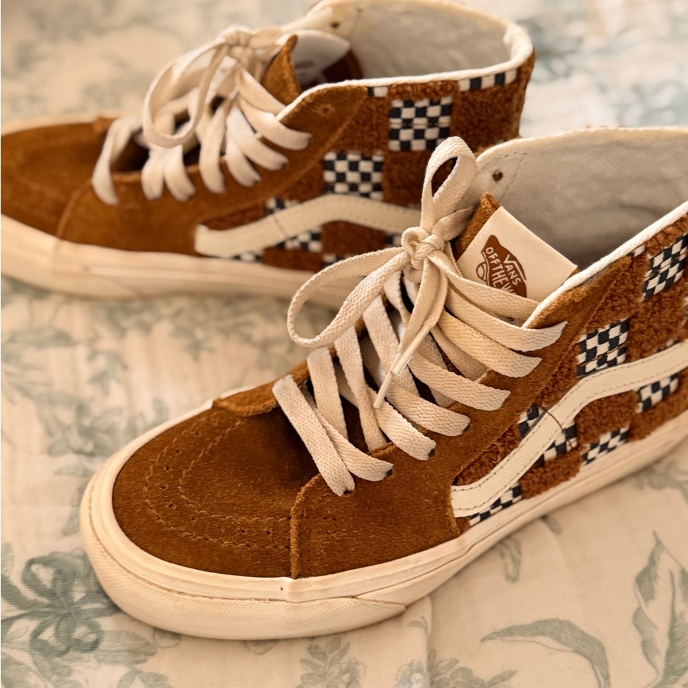 Vans Sk8-Hi Tapered 'Tufted Check - Golden Brown